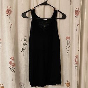 White House Black Market Elegant Black Knit Top